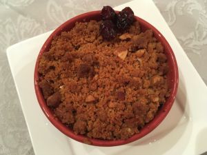 Recette Crumble pommes et cranberries