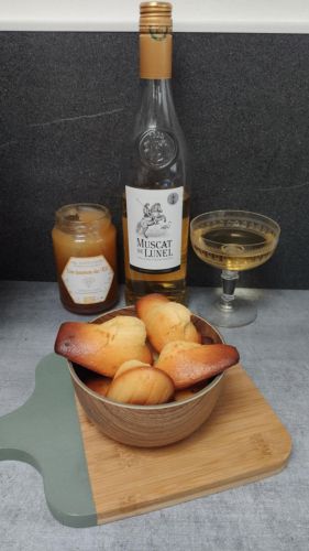 Recette Madeleines au miel local et Muscat de Lunel