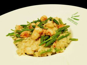 Recette Risotto aux gambas et aux asperges sauvages