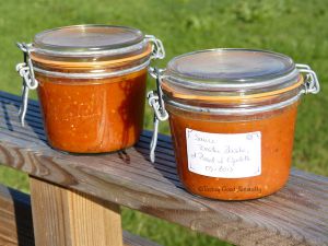 Recette Bocal de Sauce tomate, basilic et piment d’Espelette pour l’hiver #vegan