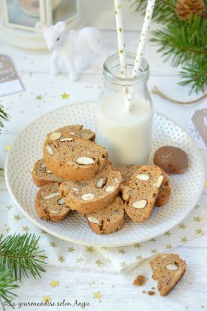 Recette Croquants à la crème de marron, amandes & marrons glacés #Noël vegan