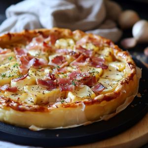 Recette Découvrez la Recette Savoureuse de Tarte au Camembert et Lardons : Un Plaisir Culinaire Français Incontournable