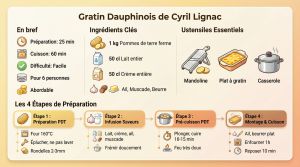 Recette Gratin dauphinois Cyril Lignac : le vrai crémeux