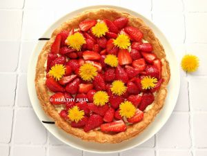 Recette Tarte pâtissière aux fraises