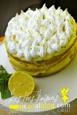 Recette Tarte au citron meringuee facon layer cake {1an de la bataille food}