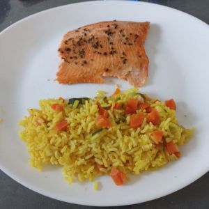 Recette Filets de truite et son riz safrané au combi ninja