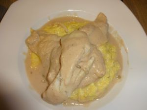 Recette Limandes au lait d'amande(maison) et polenta cremeuse au basilic