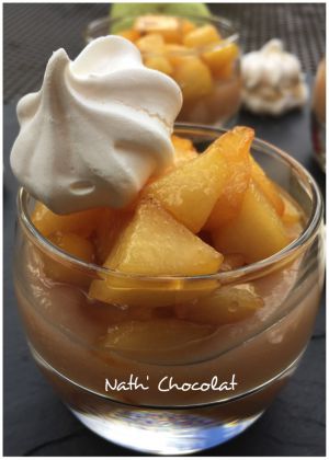 Recette Verrine poires caramélisées