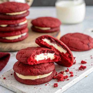 Recette Cheesecake Stuffed Red Velvet Cookies – Two Desserts in One