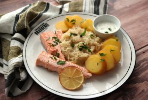 Recette Saumon entier à la choucroute
