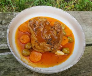 Recette Osso bucco de dinde aux olives et carottes au Cookéo