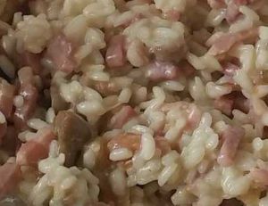 Recette Risotto aux lardons et champignons