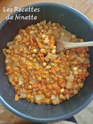 Recette Mijoté de pois chiches, navets et carottes au chèvre