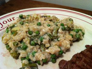 Recette Risotto aux petits poix et menthe