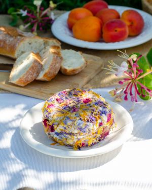 Recette Chèvre frais aux fleurs