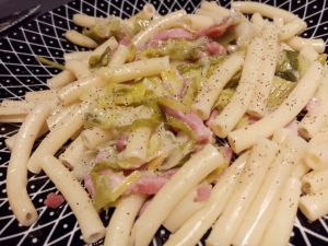 Recette Fondue de poireaux aux lardons, carbonara de poireaux