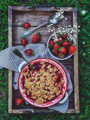 Recette Crumble de fraises au basilic