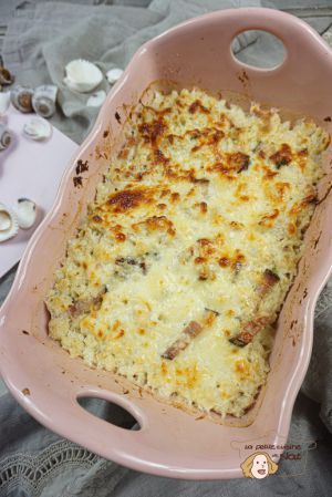 Recette Gratin de chou-fleur au lard fumé