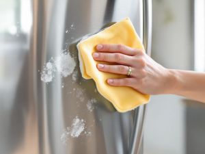 Recette Retirer les traces de doigts sur frigo inox avec chiffon humide et citron