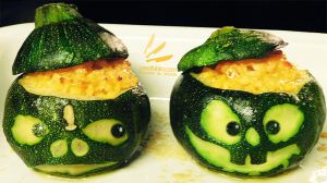 Recette Courgettes rondes farcies de risotto