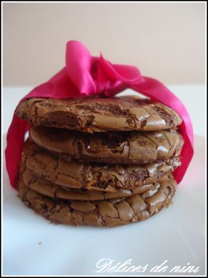 Recette Brownie cookies au coeur de nutella