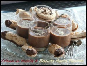 Recette Créme au Nutella et biscuits légers fourré Nutella