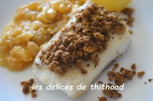 Recette Crumble de cabillaud aux oignons