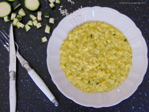 Recette Risotto au safran et à la crème de courgettes