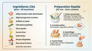 Recette Crevettes fromage frais : facile et chic