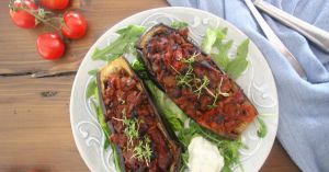 Recette Aubergines farcies végé