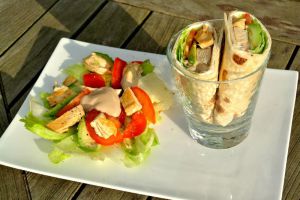 Recette Wrap au poulet, avocat, tomate