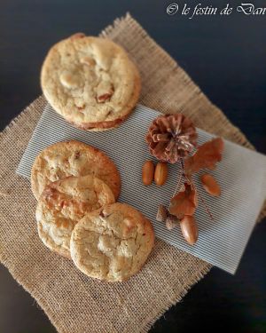 Recette Cookies aux Noix  et Toblerone Blanc