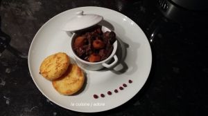Recette Civet de sanglier aux airelles et polenta croustillante ( recette de l atelier des chefs)