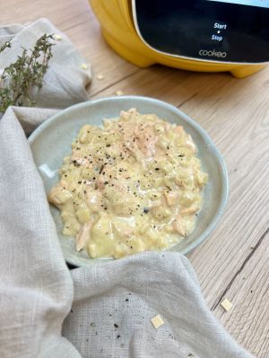 Recette Croziflette au saumon au Cookeo