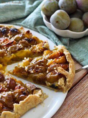 Recette Tarte rustique aux prunes