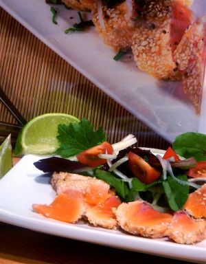 Recette Tataki de saumon et salade de fenouil