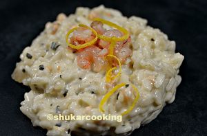 Recette Risotto aux crevettes et parmesan