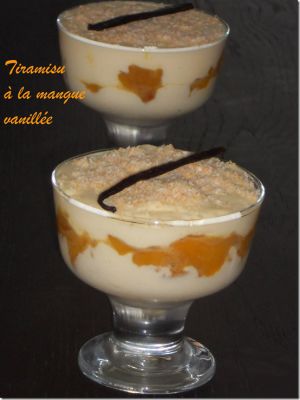 Recette Tiramisu à la mangue vanillée, recette de tiramisu