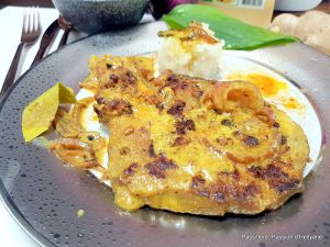 Recette Côtes de porc crème curcuma gingembre + riz thaï