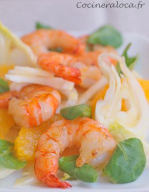 Recette Chaud-froid de crevettes au fenouil et à l’huile d’orange