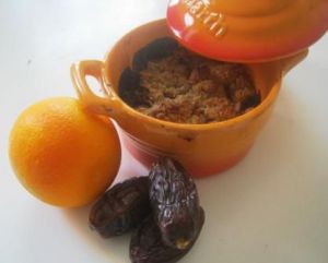 Recette Crumble d'oranges et dattes en mini-marmittes