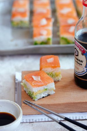 Recette Oshizushi; Les sushis pressés express, façon sushi cake