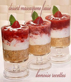 Recette Dessert mascarpone fraises