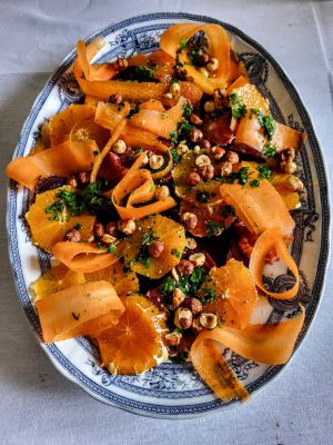 Recette Salade betteraves, oranges, carottes