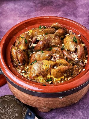 Recette Tajine M'chaber aux cailles farcies aux amandes