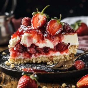 Recette Fraise Cheesecake Dump Cake