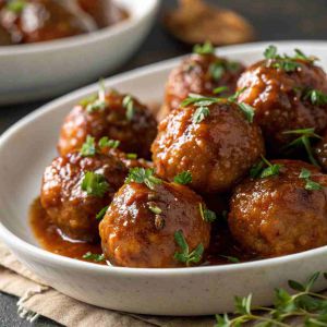 Recette Honey Garlic Turkey Meatballs – Sweet Savory Appetizer