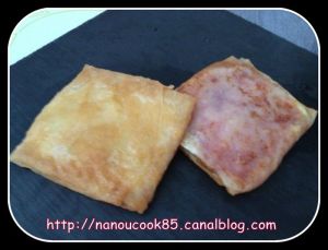 Recette Bricks au jambon/fromage