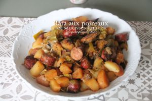Recette Rata aux poireaux et saucisses fumées - patrimoine local