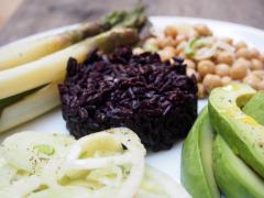 Recette Assiette végane et sans gluten autour du riz noir